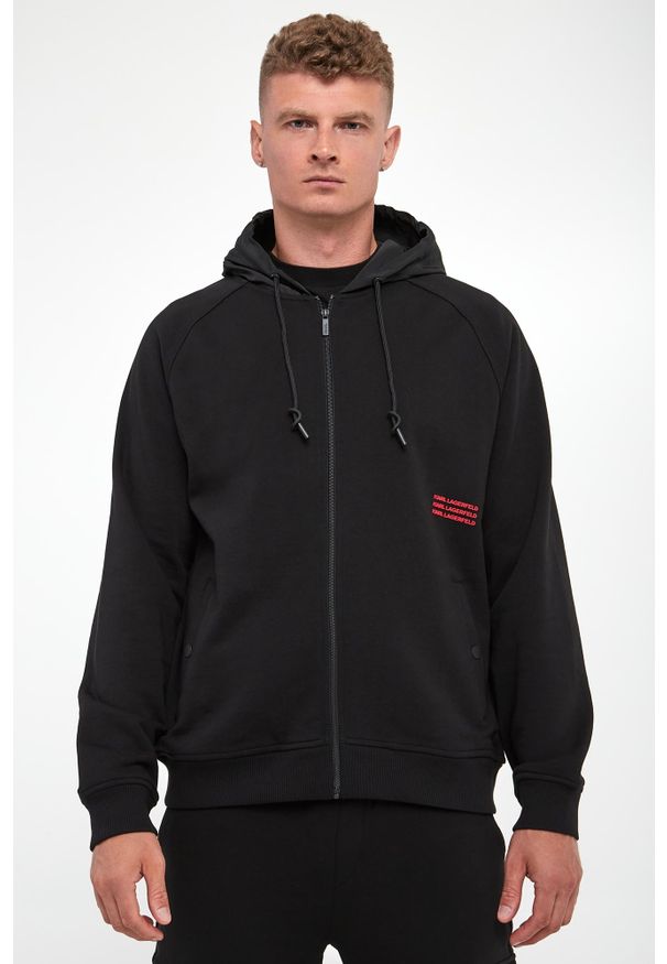 Karl Lagerfeld - Bluza męska z kapturem KARL LAGERFELD. Typ kołnierza: kaptur