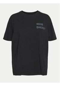Vero Moda T-Shirt Halle 10321318 Czarny Loose Fit. Kolor: czarny. Materiał: bawełna
