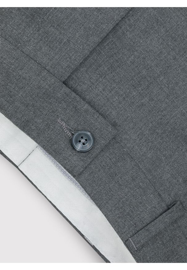 Pako Lorente - PAKO LORENTE – Szare gładkie spodnie garniturowe. Kolor: szary. Materiał: poliester, wiskoza, elastan. Wzór: gładki