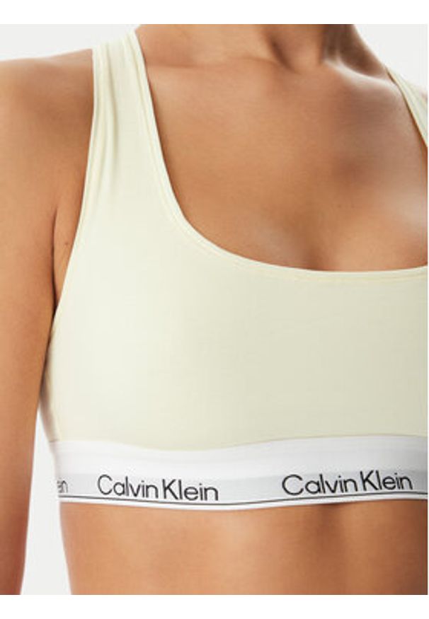Calvin Klein Underwear Biustonosz top LV00QF8493 Kremowy. Kolor: kremowy. Materiał: bawełna