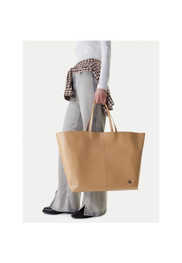 G-Star RAW - Torebka G-Star Raw. Kolor: beżowy