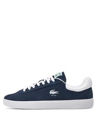 Lacoste Sneakersy 746SMA0065 Granatowy. Kolor: niebieski. Materiał: zamsz, skóra #4