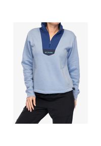 columbia - Bluza bez kaptura damska Columbia Lodge Quarter Zip. Typ kołnierza: bez kaptura. Kolor: niebieski. Sport: turystyka piesza