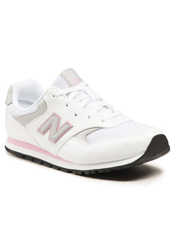 New Balance Sneakersy YC393CWP Biały. Kolor: biały. Materiał: skóra