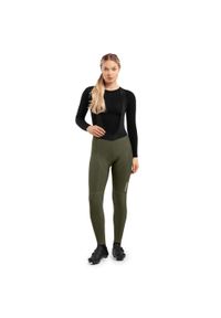 SIROKO - Długie spodnie rowerowe damskie Finse. Kolor: zielony. Materiał: nylon. Długość: długie. Sport: kolarstwo #1