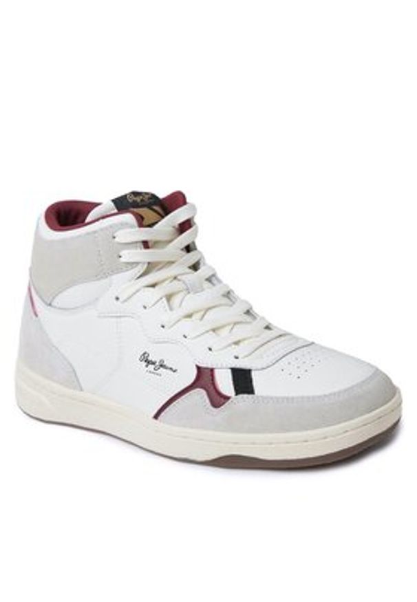 Pepe Jeans Sneakersy PMS30999 Biały. Kolor: biały. Materiał: skóra