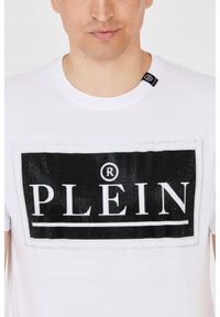 Philipp Plein - PHILIPP PLEIN T-shirt męski biały z dużym logo, Rozmiar XXL. Kolor: biały #5