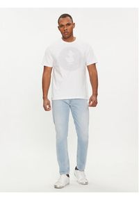 Save The Duck T-Shirt DT1716M BESY18 Biały Regular Fit. Kolor: biały. Materiał: bawełna