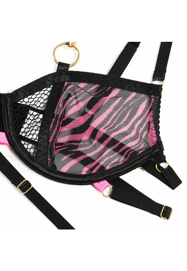 Intica - Komplet bielizny z paskami z elastanem Marie. Kolor: wielokolorowy. Materiał: elastan