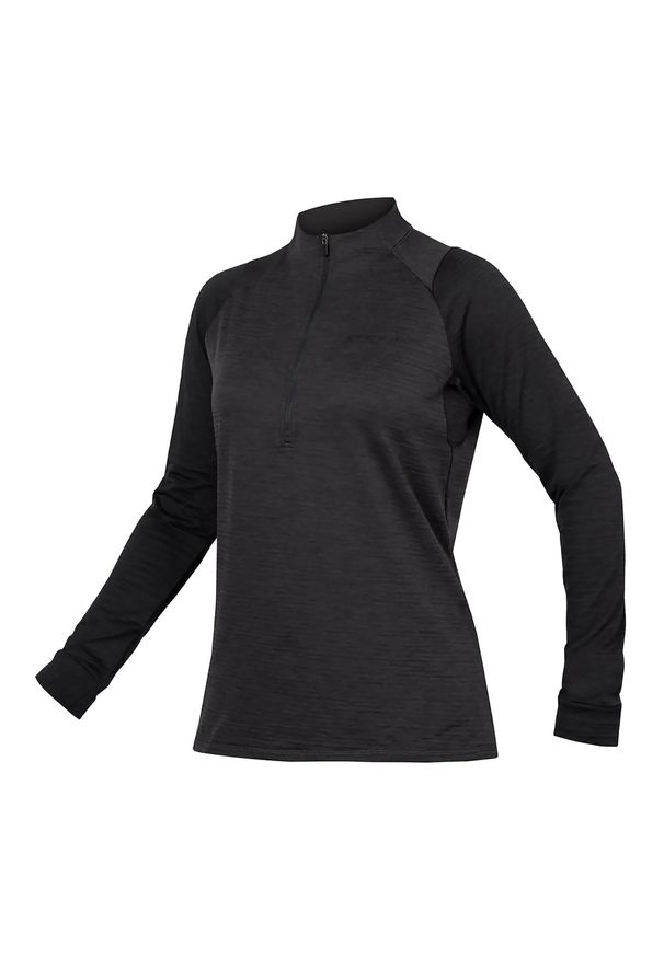 ENDURA - Longsleeve rowerowy damski Endura Singletrack Fleece. Kolor: czarny. Długość rękawa: długi rękaw. Sport: kolarstwo