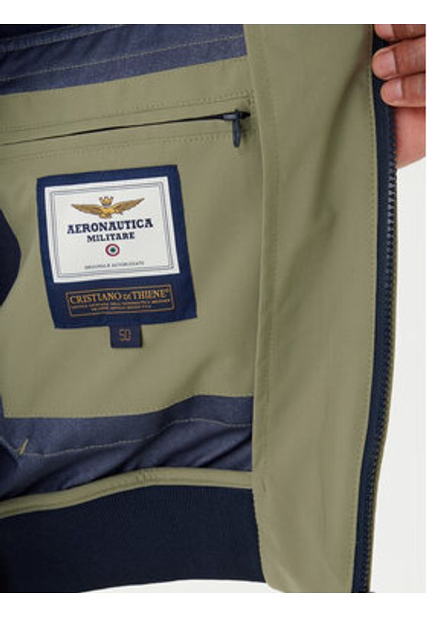 Aeronautica Militare Kurtka bomber 261AB3049UCT04290 Zielony Regular Fit. Kolor: zielony. Materiał: syntetyk