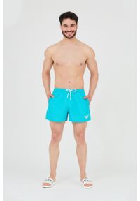 Emporio Armani - EMPORIO ARMANI Męskie spodenki kąpielowe, Rozmiar 48. Kolor: niebieski. Materiał: poliester #5