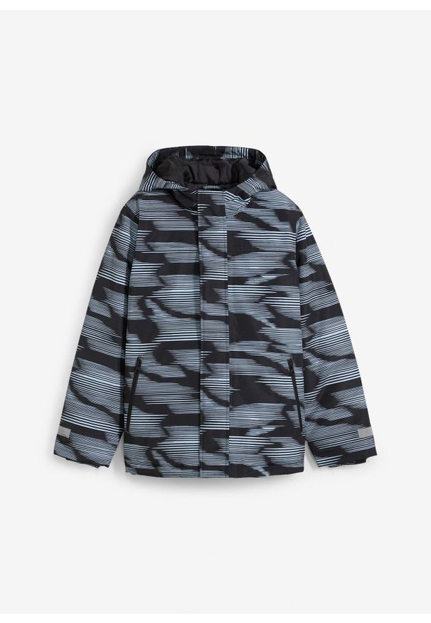 bonprix - Wodoodporna kurtka funkcyjna z odblaskowymi detalami. Kolor: czarny