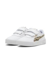 Puma - Dziecięce sneakersy Carina 2.0 Animal Update PUMA White Putty Gold Beige. Kolor: żółty, wielokolorowy, beżowy, biały