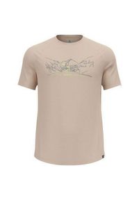 Odlo - Koszulka z krótkim rękawem męska ODLO Ascent PW 130 Run. Bike. Hike. T-Shirt. Kolor: beżowy, szary. Długość rękawa: krótki rękaw. Długość: krótkie. Sport: bieganie