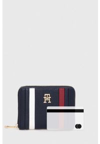 TOMMY HILFIGER - Tommy Hilfiger portfel damski kolor granatowy. Kolor: niebieski #4