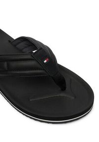 TOMMY HILFIGER - Tommy Hilfiger Japonki Hilfiger Padded Beach Sandal FM0FM05801 Czarny. Kolor: czarny. Materiał: syntetyk #5