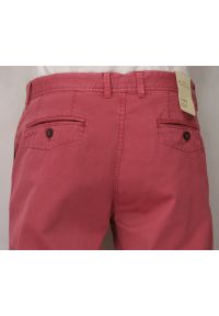 Chiao - Elastyczne Spodnie Męskie, CHINOSY, Zwężane Nogawki, Kolorowe, Łososiowe. Kolor: różowy. Materiał: lycra, bawełna. Wzór: kolorowy #3