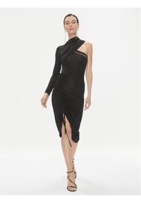 Just Cavalli Sukienka koktajlowa 75PAO9A7 Czarny Slim Fit. Kolor: czarny. Materiał: wiskoza. Styl: wizytowy #1