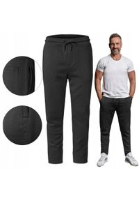 Miękkie i Wygodne Spodnie Dresowe - Pako Jeans - Czarne. Kolor: czarny. Materiał: poliester, bawełna. Styl: sportowy #5
