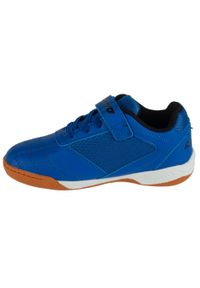 Buty treningowe dziecięce LOTTO WHIZZER halowe, futsal. Kolor: czarny, niebieski, wielokolorowy. Materiał: guma, syntetyk, tkanina, materiał