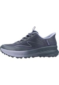 skechers - Buty sportowe Sneakersy damskie, Slip-Ins: Switch Back - Mist. Kolor: niebieski. Materiał: syntetyk, tkanina. Model: Skechers Sport. Sport: turystyka piesza