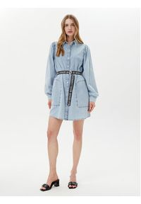 Karl Lagerfeld Jeans Sukienka jeansowa A2W13022 Niebieski Regular Fit. Kolor: niebieski. Materiał: bawełna #3
