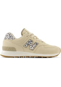 Buty damskie New Balance WL574IH2 – beżowe. Kolor: beżowy. Materiał: dresówka, guma, bawełna, syntetyk, zamsz, materiał, skóra. Szerokość cholewki: normalna. Model: New Balance 574 #1