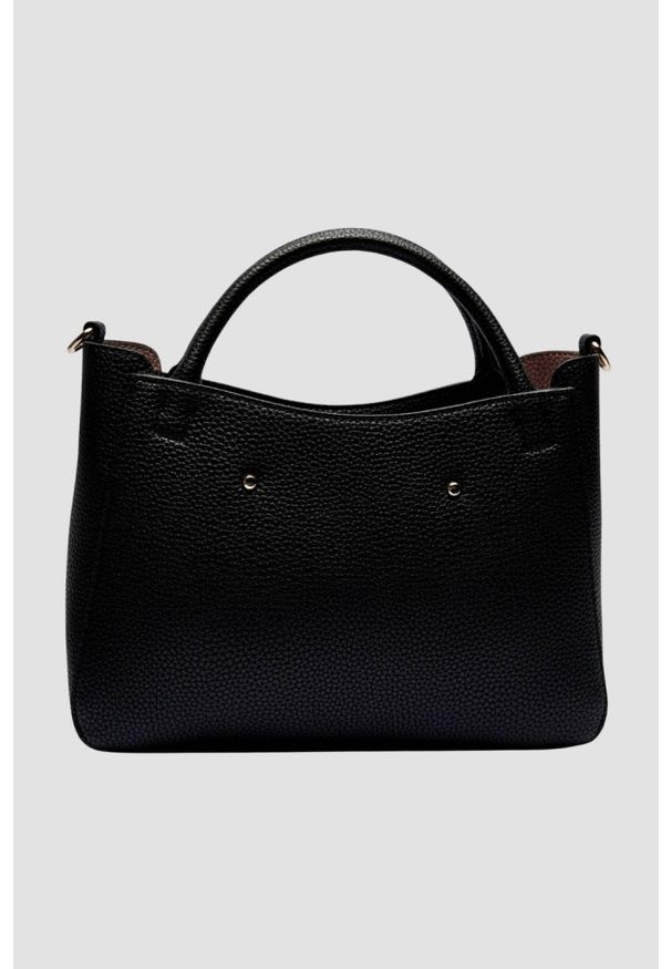 Guess - GUESS Сzarna damska klasyczna torebka SML Girlfriend Satchel. Kolor: czarny. Materiał: skórzane. Styl: klasyczny