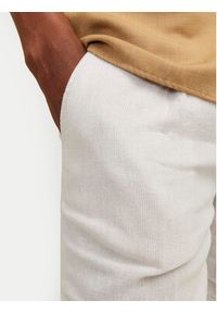 Jack & Jones - Jack&Jones Szorty materiałowe Jpstace 12252992 Biały Tapered Fit. Kolor: biały. Materiał: len, bawełna