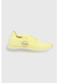 GOE buty kolor żółty. Nosek buta: okrągły. Zapięcie: sznurówki. Kolor: żółty. Materiał: guma