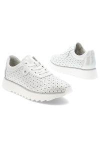 Białe Półbuty S.Barski Stylowe Obuwie Damskie. Okazja: na co dzień. Kolor: biały. Materiał: materiał. Styl: elegancki #5