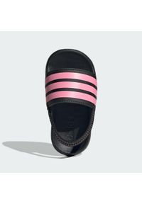 Adidas - Klapki adilette Estrap Kids. Kolor: czarny, różowy, wielokolorowy. Styl: sportowy