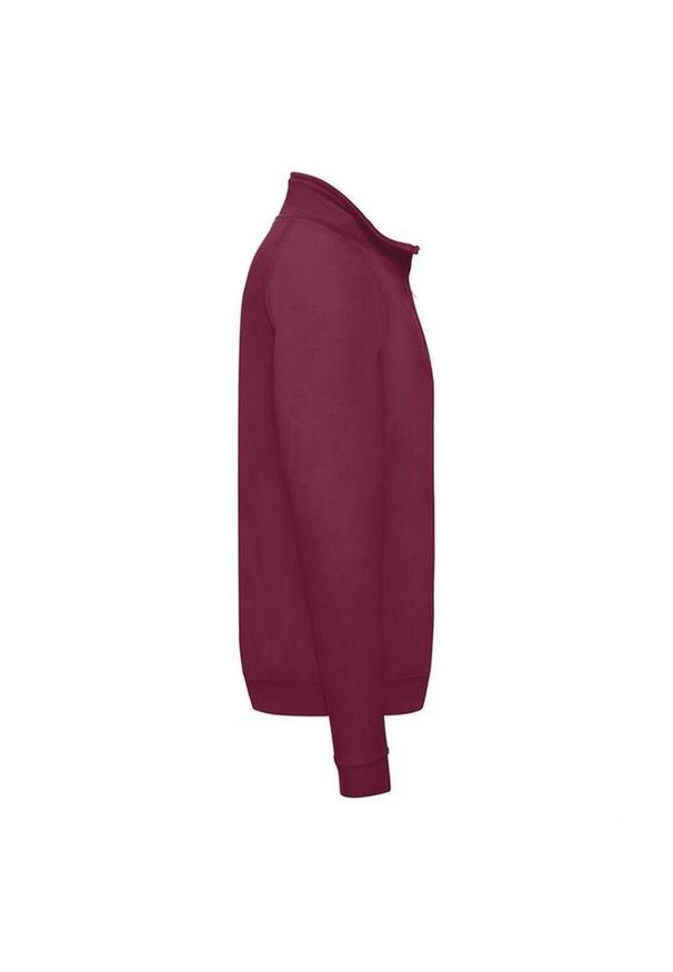 FRUIT OF THE LOOM - Męska Bluza Zapinana Pod Szyją. Kolor: czerwony, brązowy, wielokolorowy. Materiał: bawełna. Długość: długie