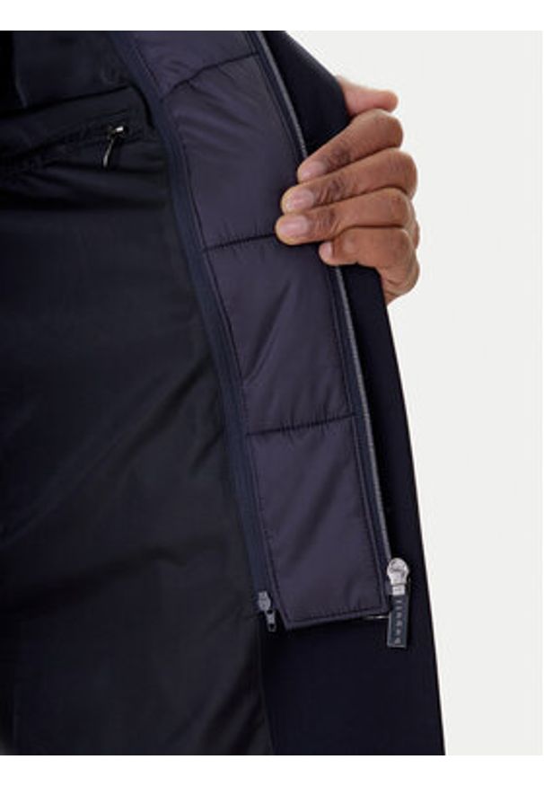 Bugatti Płaszcz wełniany 821628-84221 M Granatowy Regular Fit. Kolor: niebieski. Materiał: syntetyk