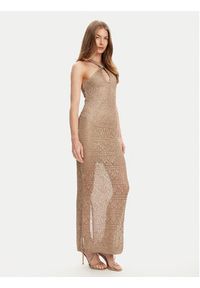 Guess Sukienka dzianinowa W5YK48 Z37G0 Beżowy Slim Fit. Kolor: beżowy. Materiał: syntetyk #5