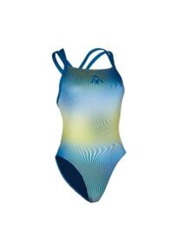 Strój Kąpielowy Aqua Sphere Essential Z Odkrytymi Plecami – Rozmiar 28. Kolor: niebieski, wielokolorowy