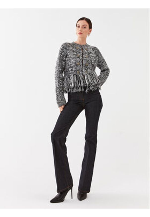 TwinSet - TWINSET Kardigan 232TP3060 Czarny Regular Fit. Kolor: czarny. Materiał: syntetyk