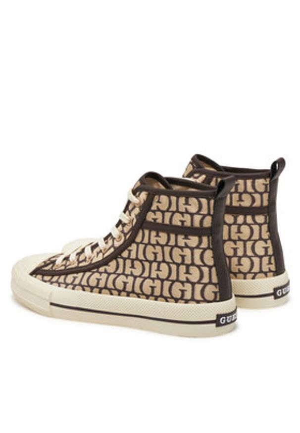 Guess Trampki FLPCOL FAL12 Brązowy. Kolor: brązowy. Materiał: materiał