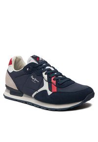 Pepe Jeans Sneakersy Brit Road M PMS40007 Granatowy. Kolor: niebieski. Materiał: materiał #5