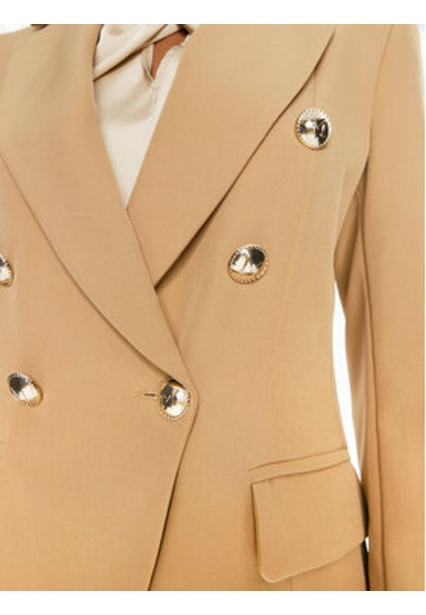 Maryley Marynarka 24IB139/43ER Brązowy Regular Fit. Kolor: brązowy. Materiał: syntetyk