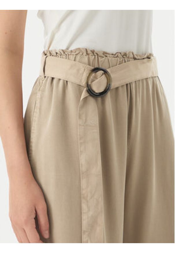 Vero Moda Kuloty Bree 10341670 Brązowy Cropped Fit. Kolor: brązowy. Materiał: lyocell