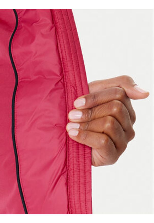 Tommy Jeans Kurtka puchowa Basic DW0DW18312 Czerwony Slim Fit. Kolor: czerwony. Materiał: syntetyk