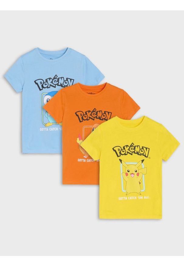 Sinsay - Koszulki 3 pack Pokémon - wielobarwny