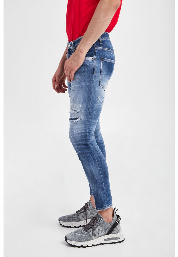 Jeansy męskie Super Twinky Jean DSQUARED2. Wzór: nadruk