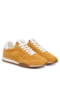 Patrizia Pepe Sneakersy PPJ365.09 Żółty ciemny. Kolor: żółty. Materiał: skóra, zamsz #2