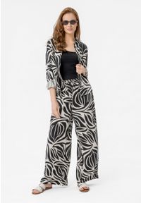 Volcano - Luźne spodnie z wzorem R-DOLANA. Materiał: materiał, wiskoza. Sezon: wiosna, lato. Styl: klasyczny #1