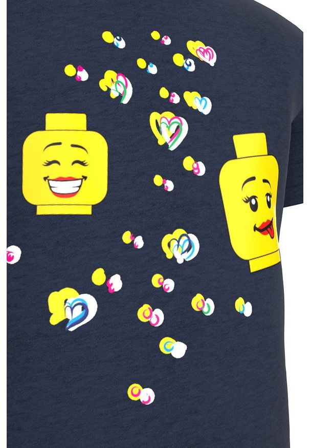 LEGO Wear - Lego Wear longsleeve bawełniany dziecięcy kolor granatowy. Okazja: na co dzień. Kolor: niebieski. Materiał: bawełna. Długość rękawa: długi rękaw. Wzór: nadruk. Styl: casual