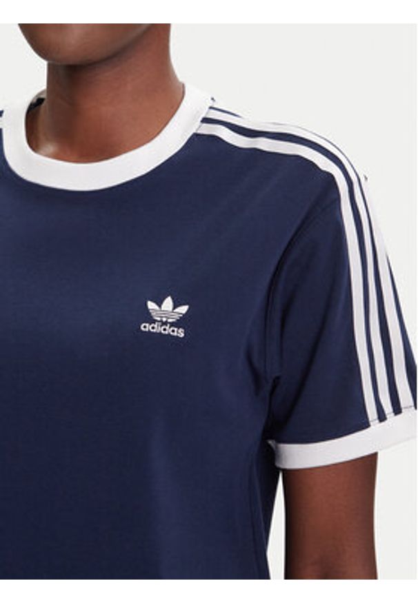 Adidas - adidas T-Shirt 3-Stripes JY4852 Granatowy Regular Fit. Kolor: niebieski. Materiał: bawełna