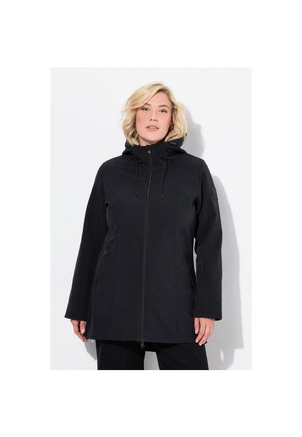 ULLA POPKEN - Damskie Kurtka softshell HYPRAR wodoodporna podszewka z polaru. Kolekcja: plus size. Kolor: czarny. Materiał: poliester, elastan, materiał. Sport: turystyka piesza
